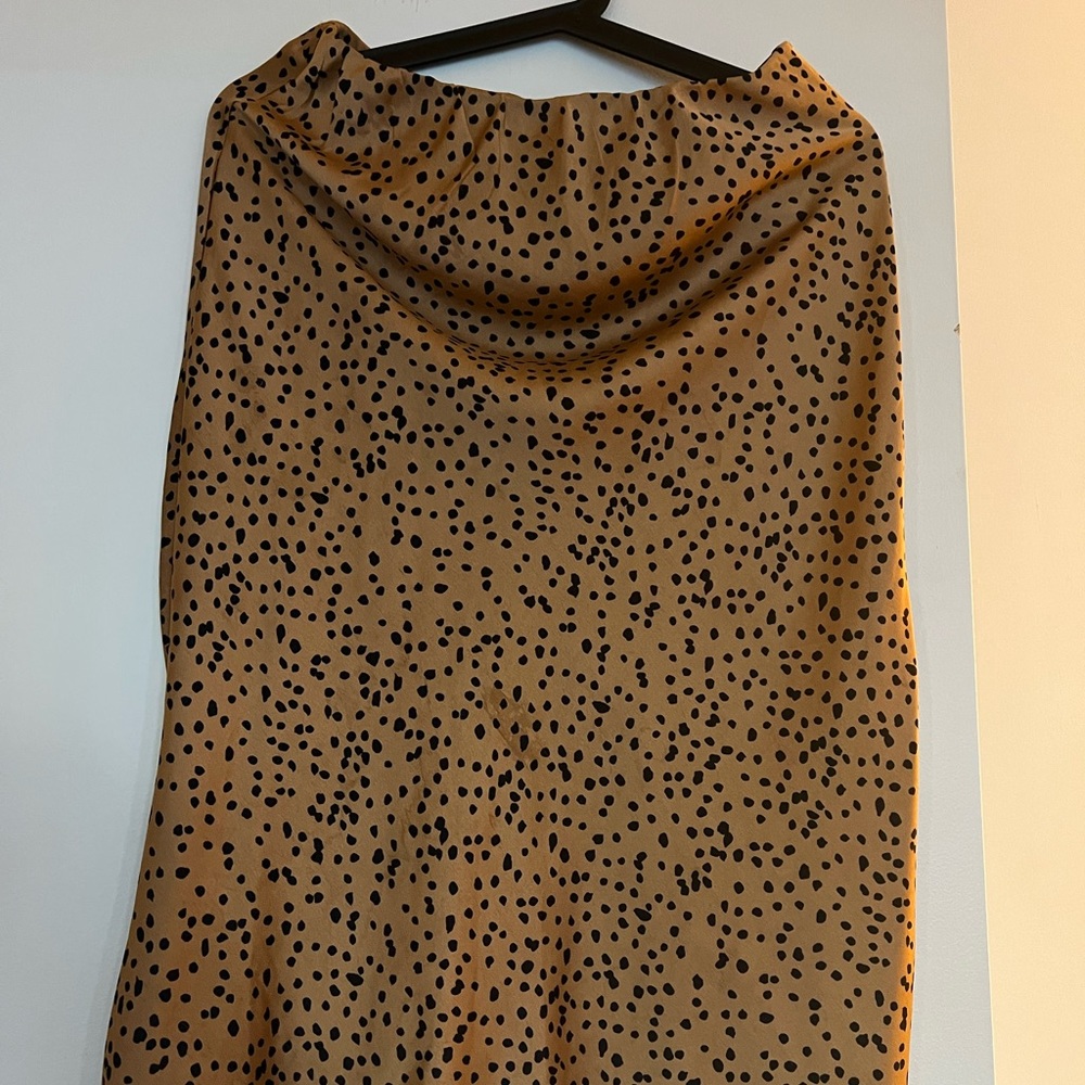 Silk midi skirt